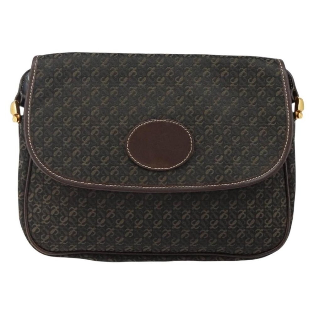 Authentic LOEWE Anagram Shoulder Bag Canvas Brown Gold - Picture 5 of 16